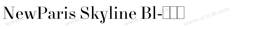 NewParis Skyline Bl字体转换